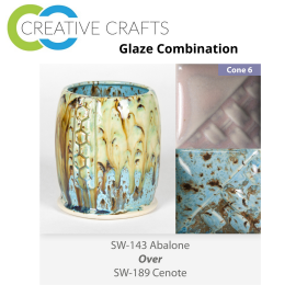 Abalone SW143 over Cenote SW189 Stoneware Combination